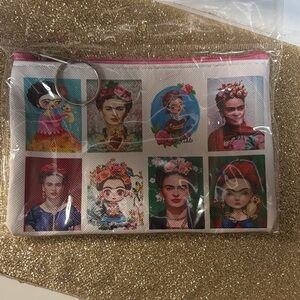 Colorful Frida Kahlo Zipper Pouch